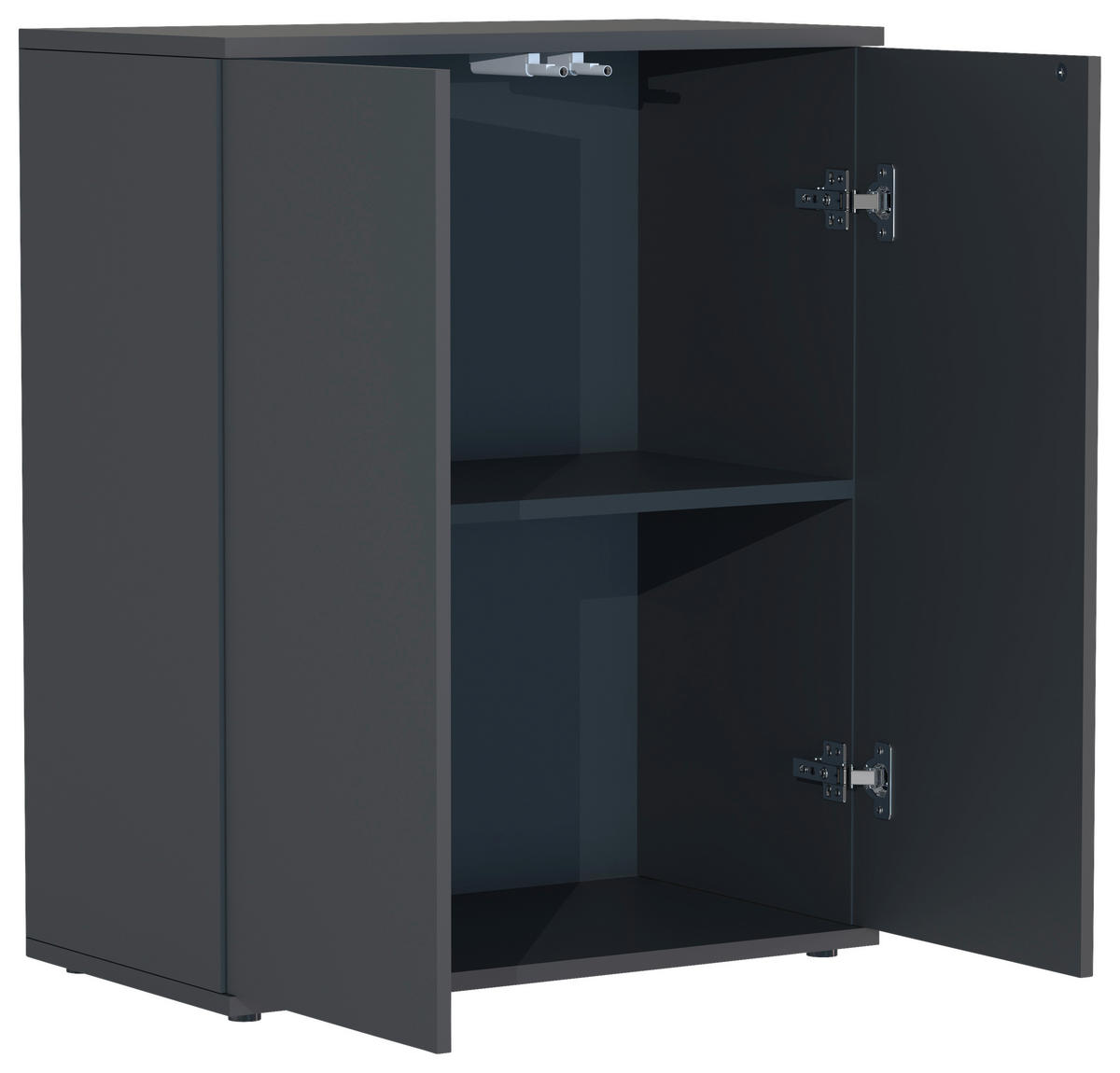 BYRÅ 60/73/32 cm  - antracit, Modern, trämaterial/plast (60/73/32cm) - MID.YOU