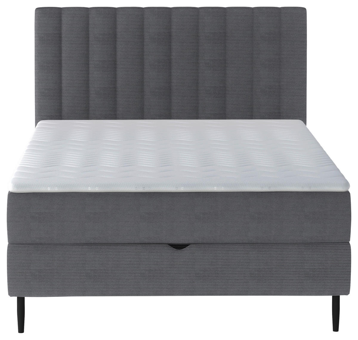 BOXBETT 100/200 cm  in Dunkelgrau  - Dunkelgrau/Schwarz, Design, Holz/Holzwerkstoff (100/200cm) - Stylife