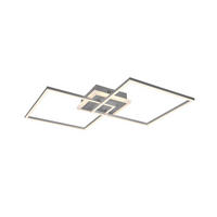 LED-DECKENLEUCHTE 29 W    61/61/8 cm  - Nickelfarben, Design, Metall (61/61/8cm)