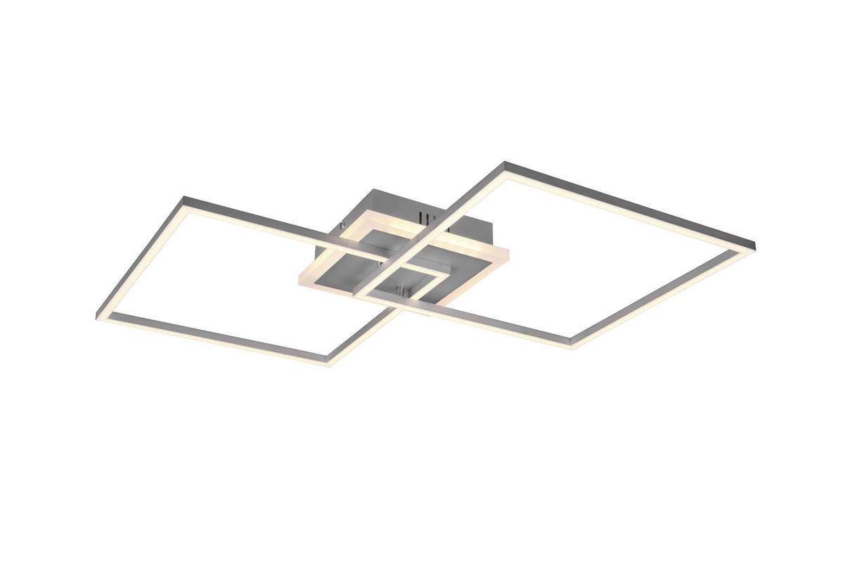 LED-DECKENLEUCHTE 29 W    61/61/8 cm  - Nickelfarben, Design, Metall (61/61/8cm)