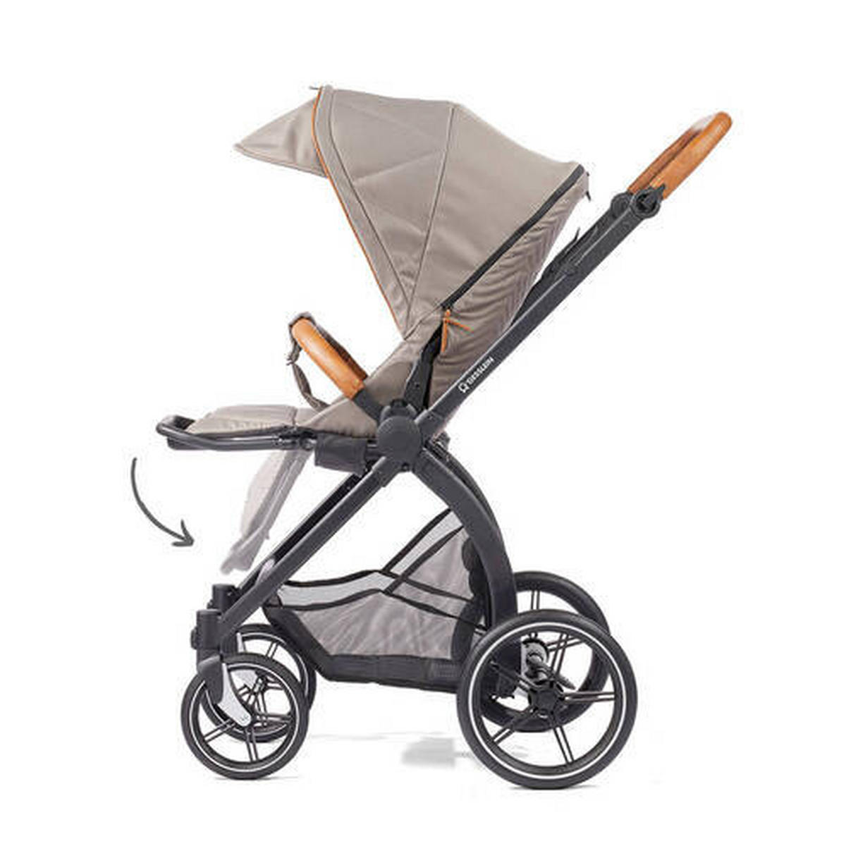 KOMBIKINDERWAGEN FX4 Style Set  - Beige/Schwarz, Basics, Textil/Metall (57/129/100cm) - Gesslein