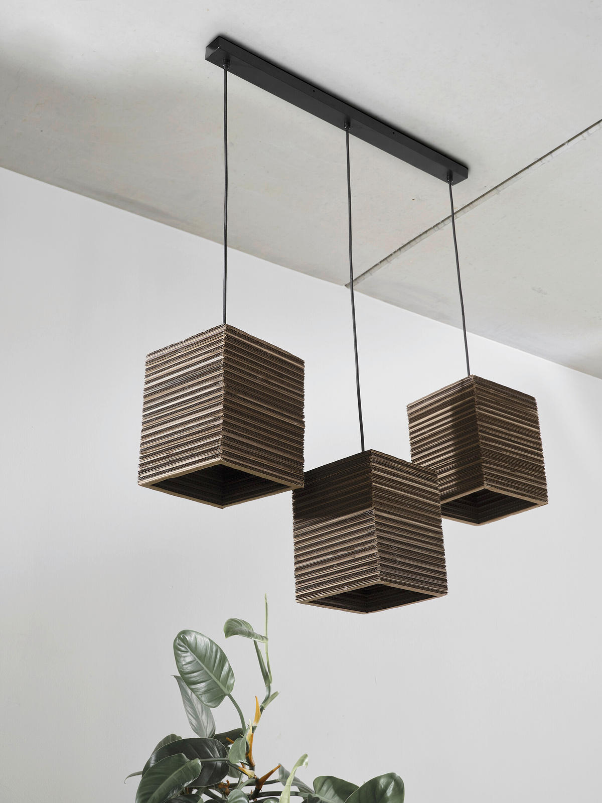 HÄNGELEUCHTE 83/20/130 cm  - Natur, Karton/Metall (83/20/130cm) - Osram