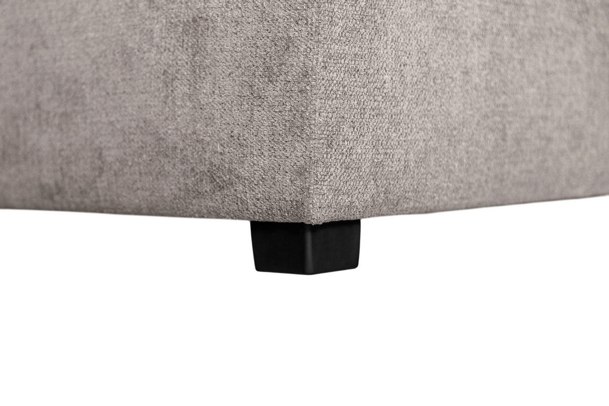 WOHNLANDSCHAFT VALERI Taupe Chenille  - Taupe/Schwarz, Design, Kunststoff/Textil (157/305/208cm) - MID.YOU