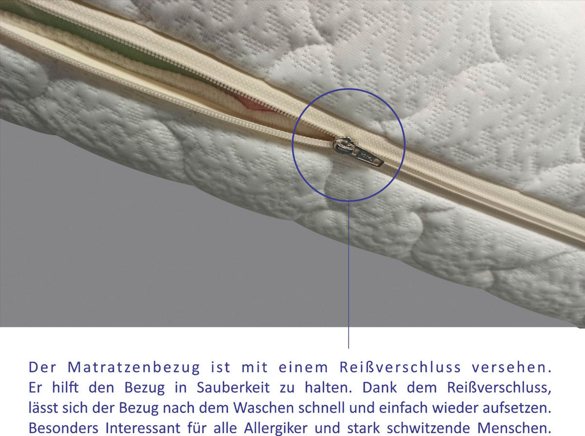 KALTSCHAUMMATRATZE 90/200 cm Höhe ca. 13 cm  - Basics, Textil (90/200cm) - Boxxx