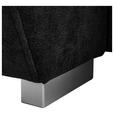 ECKSOFA  in Chenille Schwarz  - Silberfarben/Schwarz, KONVENTIONELL, Holz/Textil (187/293cm) - Carryhome