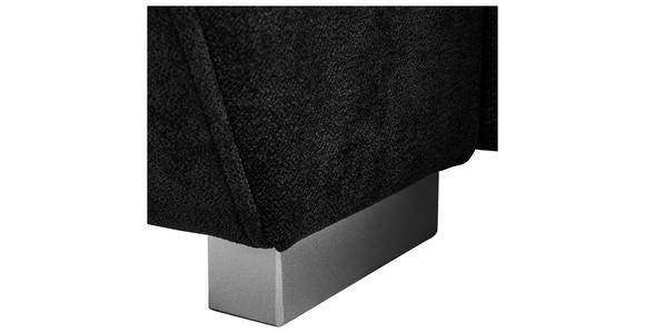 ECKSOFA  in Chenille Schwarz  - Silberfarben/Schwarz, KONVENTIONELL, Holz/Textil (187/293cm) - Carryhome