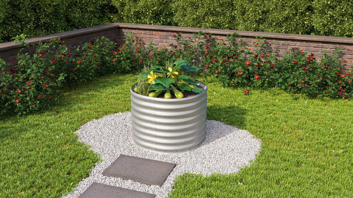 HOCHBEET 82,1/63/82,1 cm  - Grau, Basics, Metall (82,1/63/82,1cm)