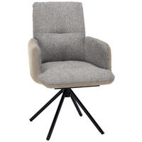 ARMLEHNSTUHL  in Stahl Flachgewebe  - Blau/Beige, Design, Textil/Metall (58/91/62cm) - Dieter Knoll