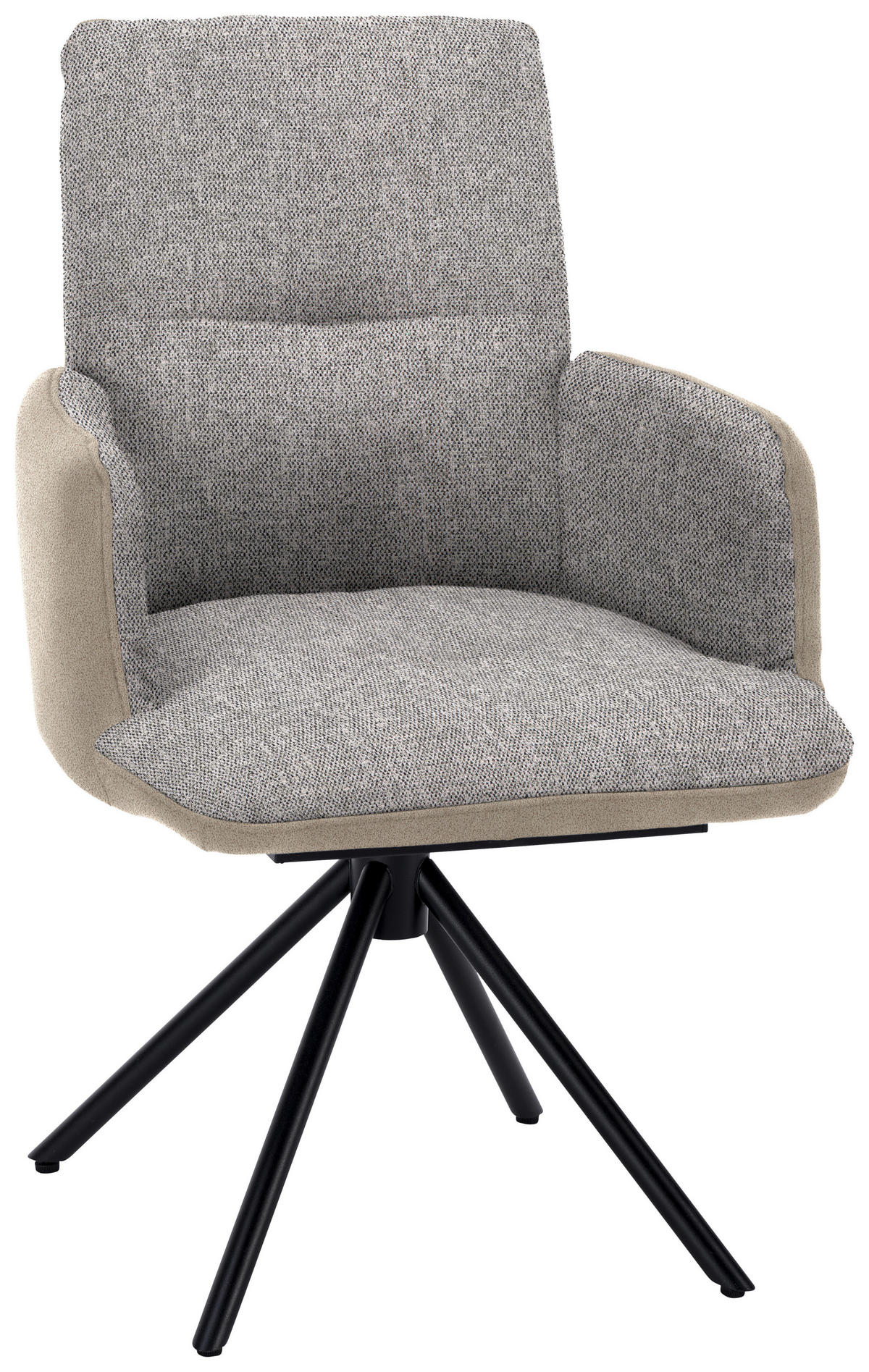 ARMLEHNSTUHL  in Stahl Flachgewebe  - Blau/Beige, Design, Textil/Metall (58/91/62cm) - Dieter Knoll