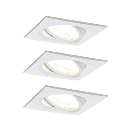 LED-DECKENLEUCHTE 8,4/8,4 cm   - Alufarben/Weiß, Basics, Metall (8,4/8,4cm) - Paulmann