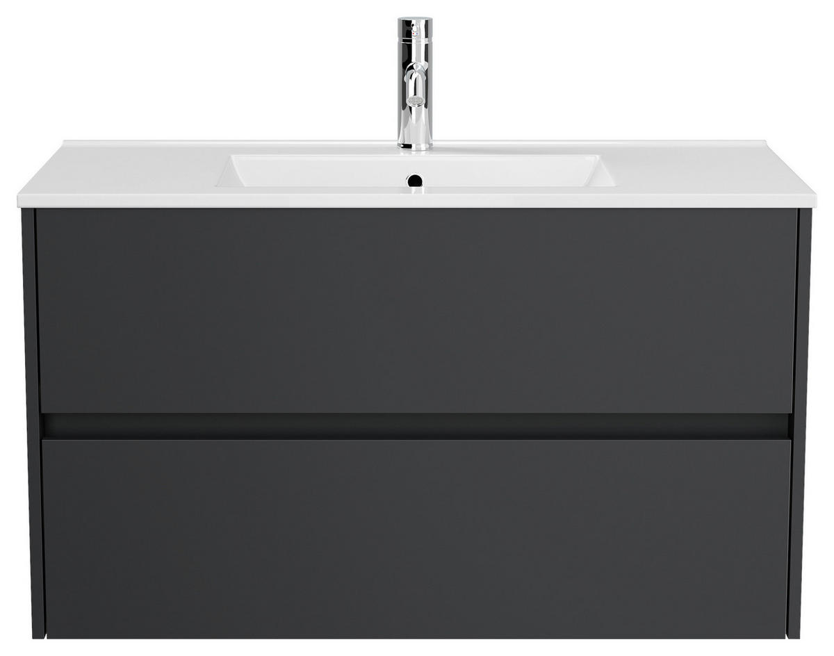 WASCHTISCHKOMBI  - Graphitfarben/Weiß, MODERN, Keramik/Holzwerkstoff (101/58,6/47cm) - MID.YOU