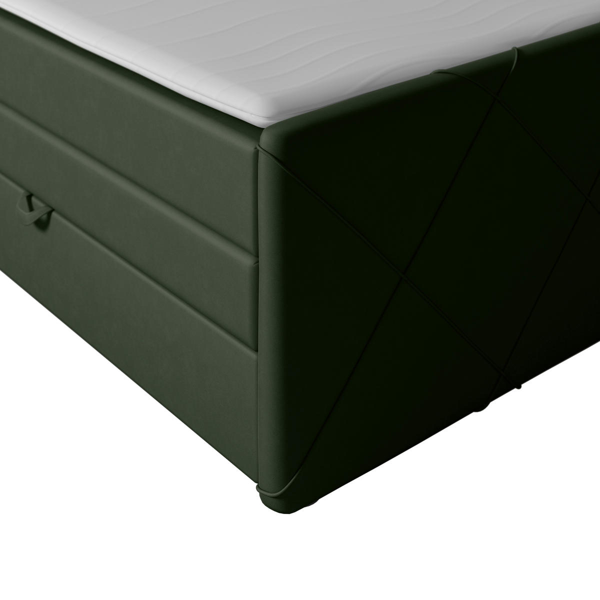BOXSPRINGBETT 180/200 cm  in Grün  - Schwarz/Grün, Modern, Holz/Kunststoff (180/200cm) - MID.YOU