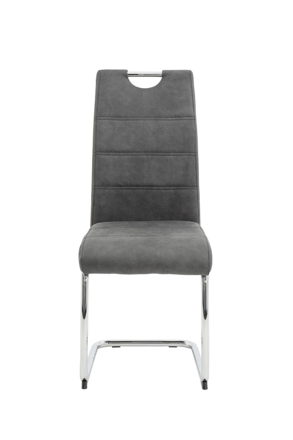 TISCHGRUPPE in Holz, Metall, Textil Anthrazit, Eichefarben  - Eichefarben/Anthrazit, MODERN, Holz/Textil (160-320/76/90cm) - MID.YOU