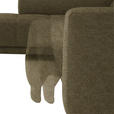 ECKSOFA in Mikrofaser Dunkelgrün  207/301 cm  - Dunkelgrün/Schwarz, Design, Textil/Metall (207/301cm) - Xora