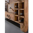 SIDEBOARD in 114/80/39 cm - Dunkelbraun/Messingfarben, Design, Holz/Metall (114/80/39cm) - Landscape