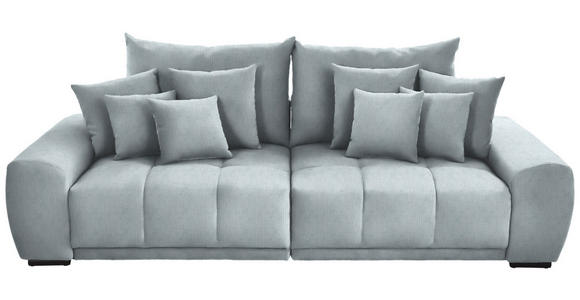 BIGSOFA Feincord Mintgrün  - Schwarz/Mintgrün, KONVENTIONELL, Holz/Textil (280/67/120cm) - Carryhome