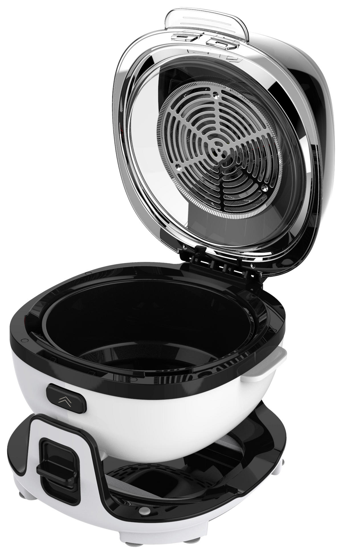 ROTIERENDE LUFTFRITTEUSE RF1 6 l  - Schwarz/Weiß, KONVENTIONELL, Glas/Kunststoff (38,5/35,3/34,7cm) - Atrigo