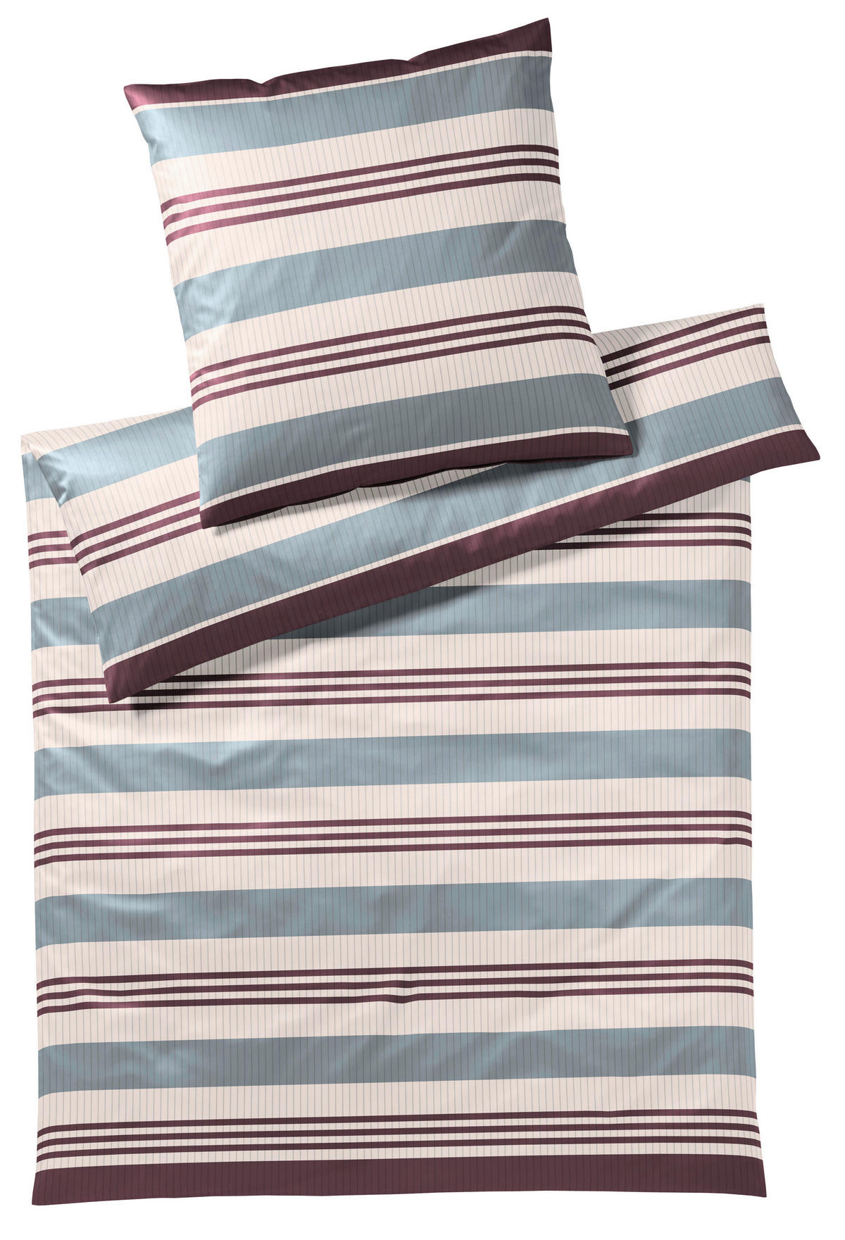 BETTWÄSCHE Covered Comfort Makosatin 200/220 cm  - Weinrot/Grau, Basics, Textil (200/220cm) - Yes for bed