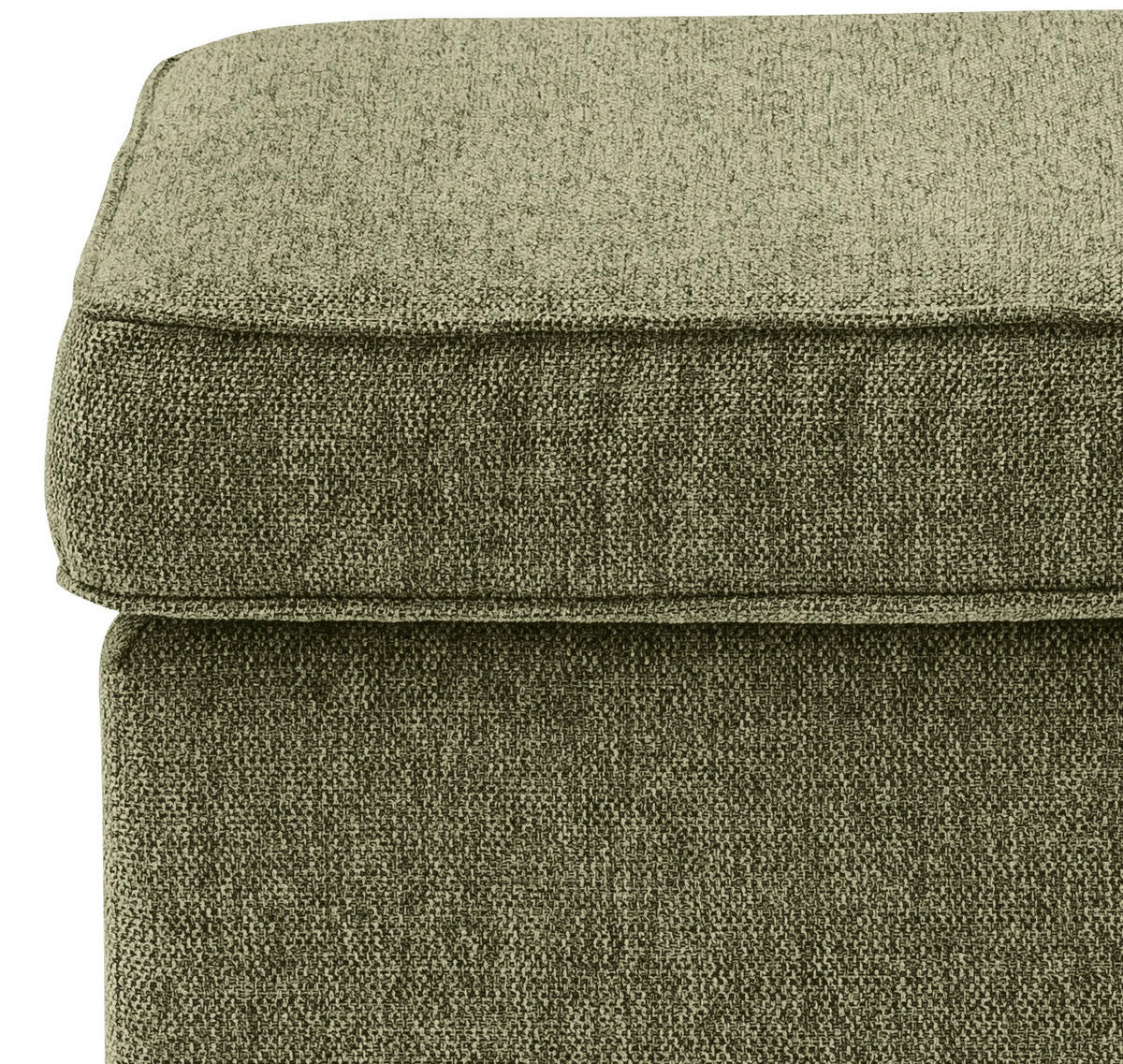 HOCKER Webstoff Olivgrün  - Schwarz/Olivgrün, Basics, Textil (63/43/42cm) - MID.YOU