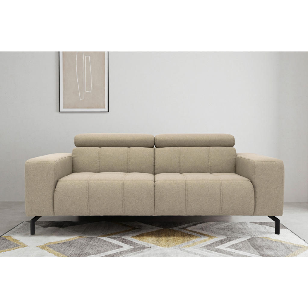 Thumbnail - Mid.you 2-Sitzer-Sofa, Schlamm, Textil, Uni, 208x79x104 cm, Made in EU, FSC Mix, Rücken echt, Wohnzimmer, Sofas & Couche...