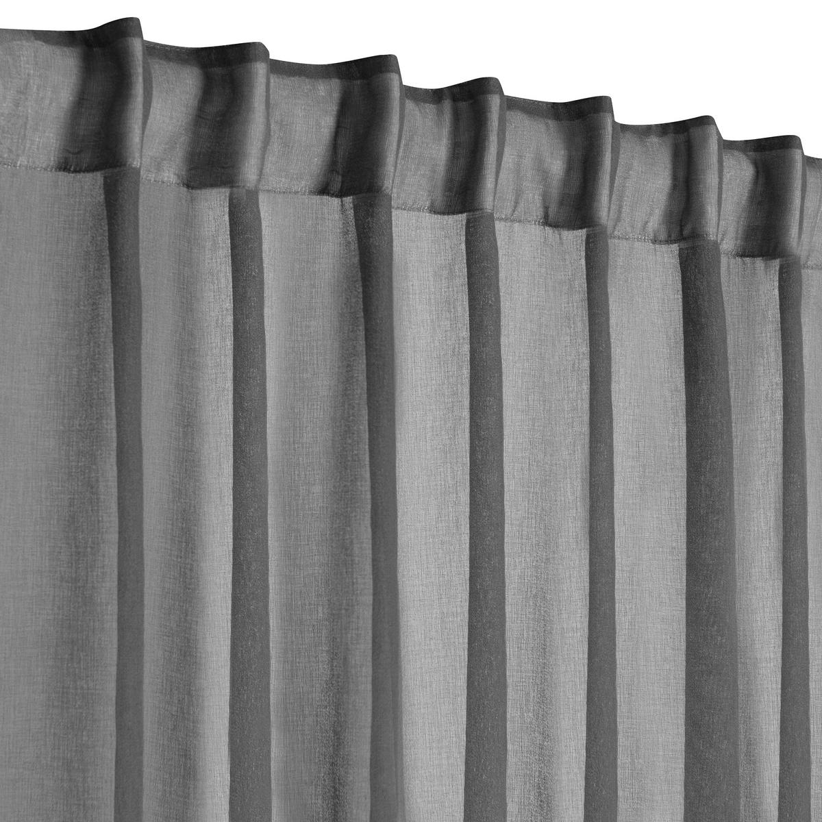 FERTIGVORHANG  halbtransparent   140/240 cm  - Dunkelgrau, Basics, Textil (140/240cm)