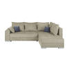 ECKSOFA Beige Webstoff  - Chromfarben/Beige, Design, Kunststoff/Textil (260/218cm) - P & B