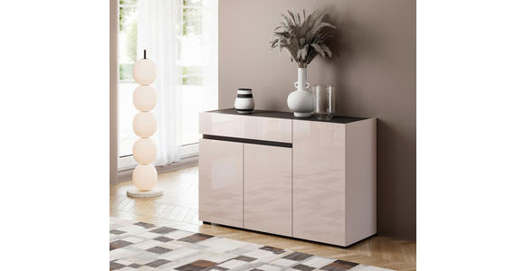 SIDEBOARD  120,2/80,1/42,6 cm 1 Schublade(n)  - Kaschmir/Anthrazit, Design, Holzwerkstoff/Kunststoff (120,2/80,1/42,6cm) - Voleo