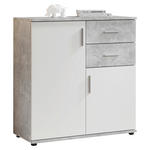 KOMMODE Bobby  in 80/82/35 cm  - Silberfarben/Weiß, KONVENTIONELL, Holzwerkstoff/Kunststoff (80/82/35cm) - Carryhome