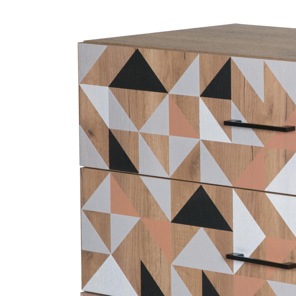 KOMODA, temno rjava  - črna/temno rjava, Konvencionalno, kovina/leseni material (100/105.2/45cm) - MID.YOU