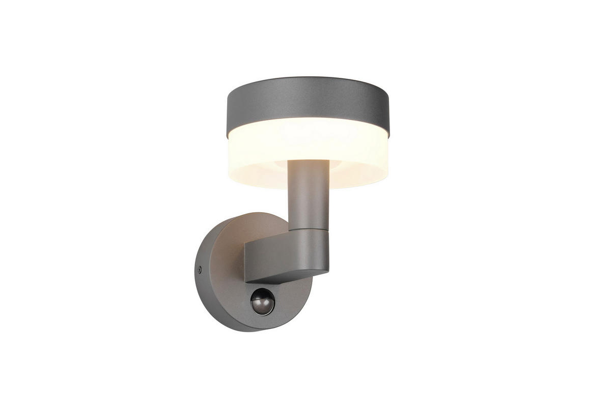 AUßENWANDLEUCHTE 16,5/22,5/22 cm   - Anthrazit/Weiß, Design, Kunststoff/Metall (16,5/22,5/22cm)