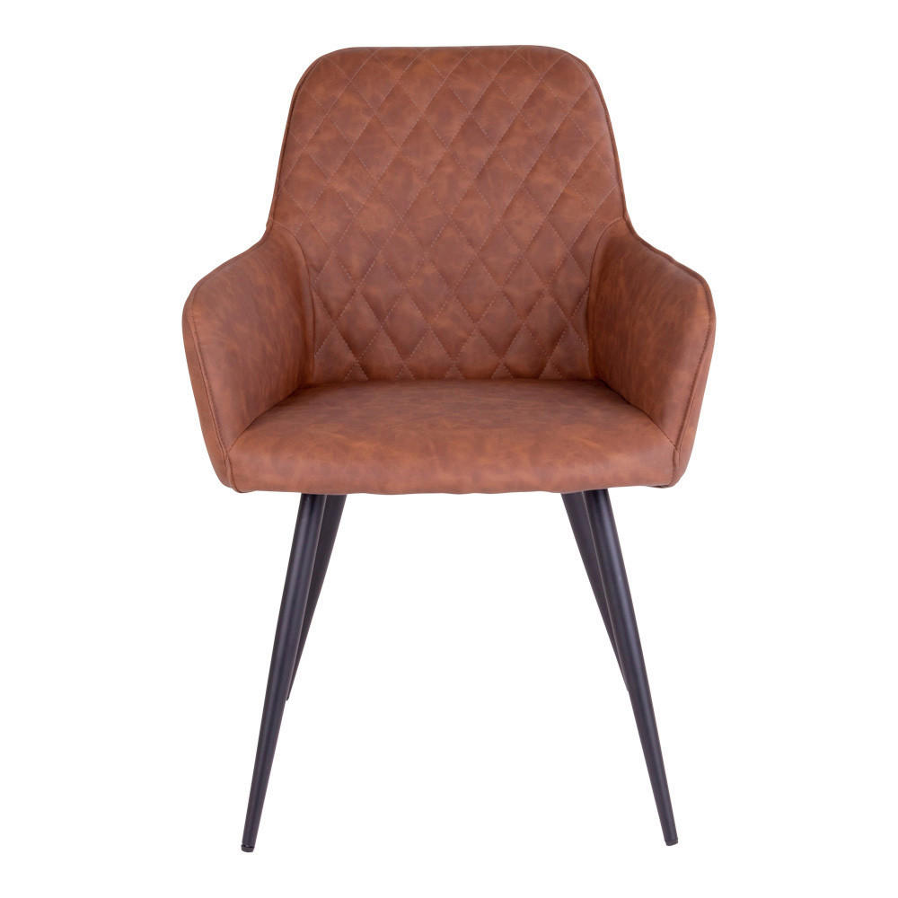 Thumbnail - Mid.you Armlehnstuhl-Set, Cognac, Textil, zylindrisch, 57x87x65 cm, Esszimmer, Stühle, Esszimmerstühle, Esszimmerstühle-...