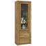 VITRINE Wildeiche furniert, massiv Eichefarben - Eichefarben/Alufarben, LIFESTYLE, Glas/Holz (63/200/40cm) - HOM`IN