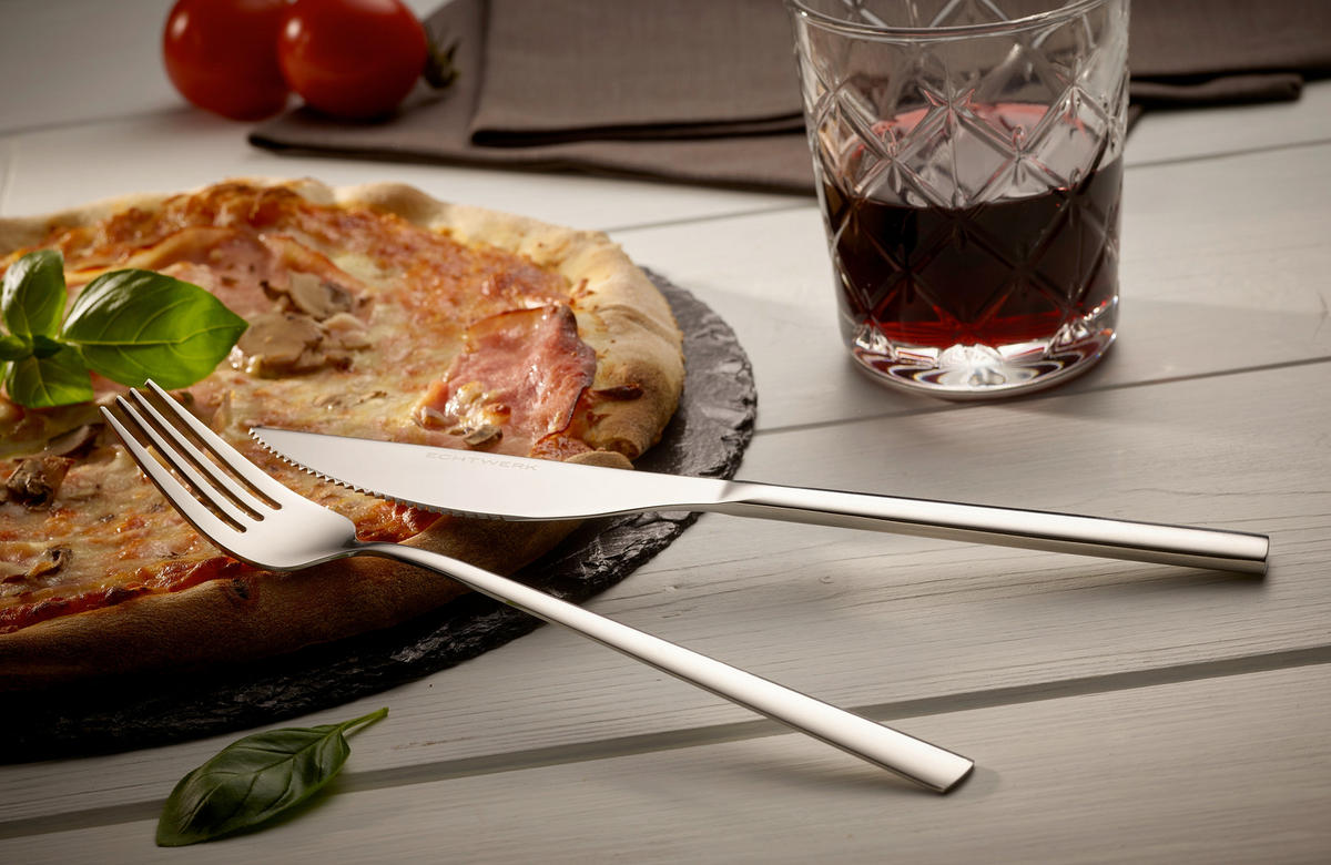 PRÍBOR NA PIZZU ušľachtilá oceľ,  - strieborná, Basics, kov (23cm) - Echtwerk