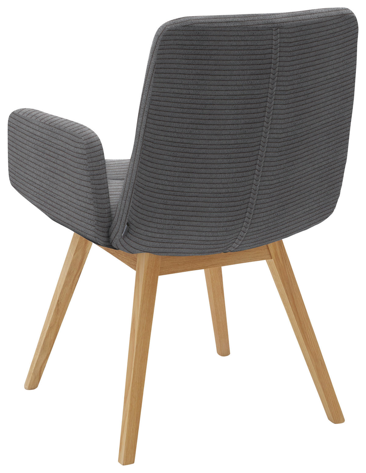 ARMLEHNSTUHL  in Cord  - Dunkelgrau/Naturfarben, Design, Holz/Textil (61/88/66cm) - Dieter Knoll