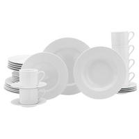 KOMBISERVICE Weiß Polo weiss 30-teilig 6 Personen  - Weiß, Basics, Keramik - Creatable