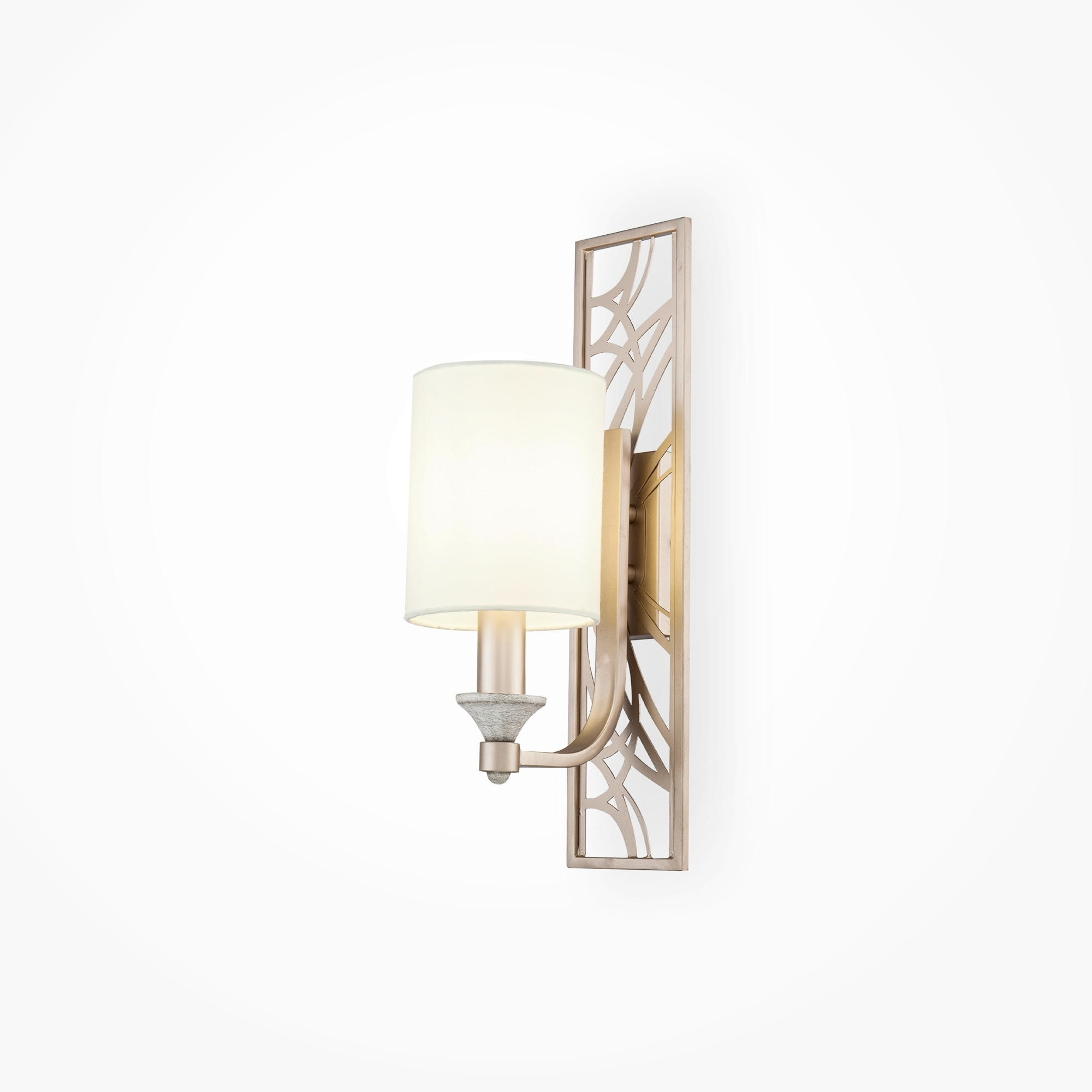 WANDLEUCHTE House 15/42/20 cm   - Goldfarben/Creme, Trend, Kunststoff/Textil (15/42/20cm) - MAYTONI