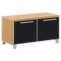 GARDEROBENBANK Santina  in 84/45/40 cm  - Chromfarben/Eichefarben, Design, Glas/Holz (84/45/40cm) - Novel