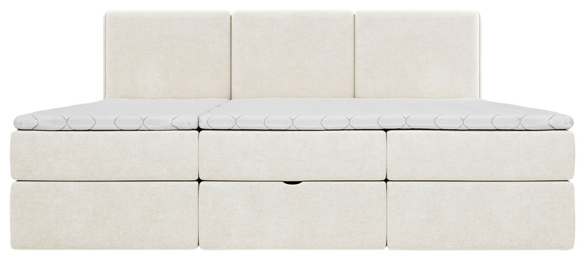 FAMILIENBETT - Creme/Schwarz, MODERN, Holz/Kunststoff (240/200cm) - MID.YOU