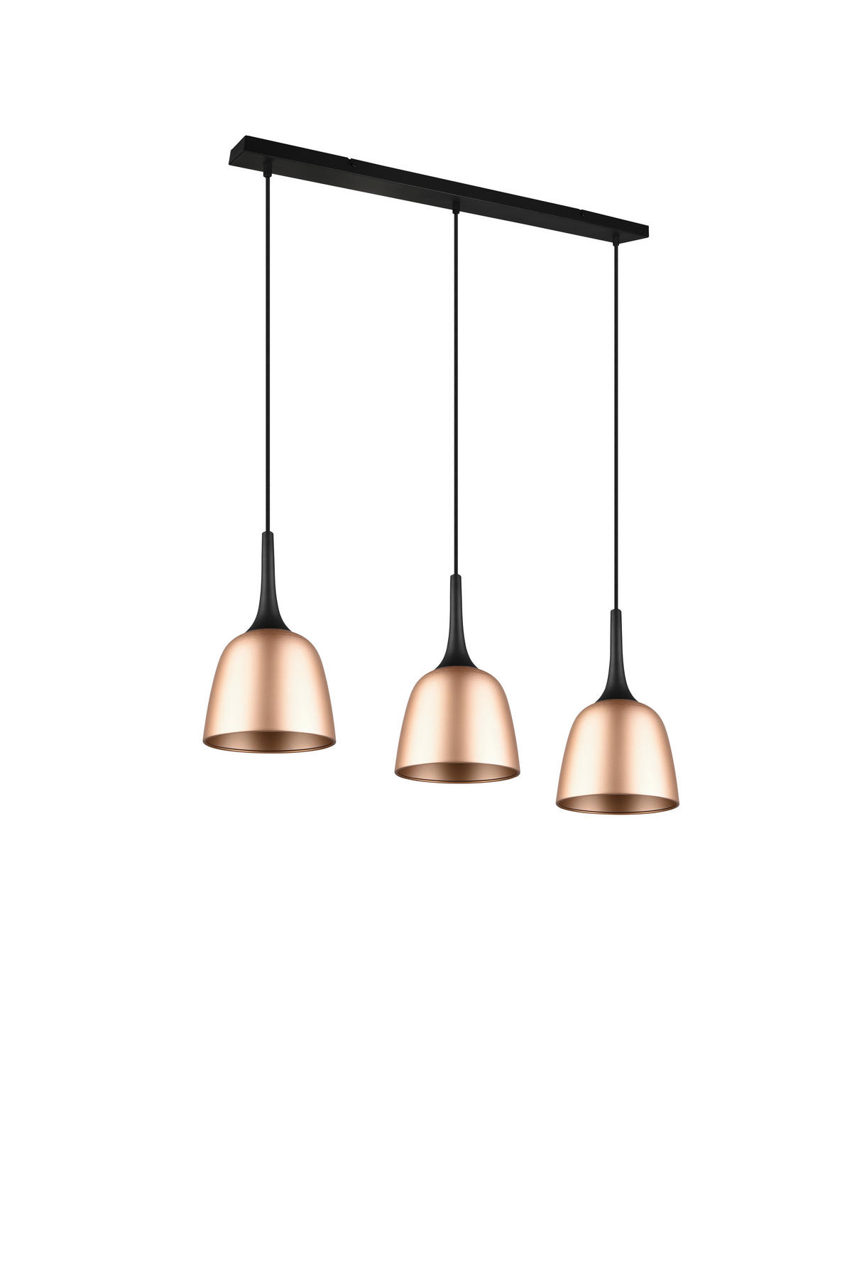 VISEČA SVETILKA  Chiron 90/150/20 cm          max. 40 W E27 - črna/barve medenine, Basics, kovina (90/150/20cm)