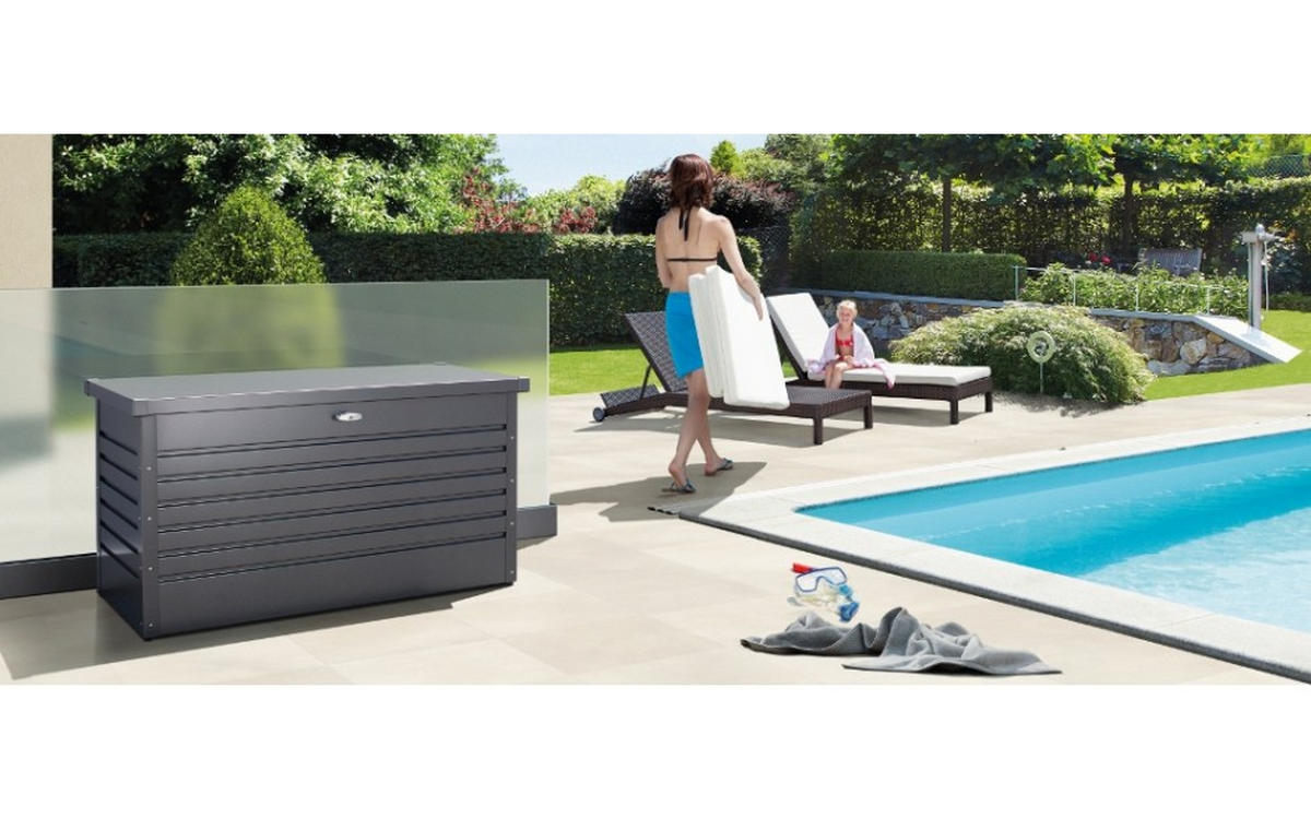 KISSENBOX - Dunkelgrau/Anthrazit, Basics, Metall (201/83/79cm) - Biohort