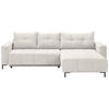 ECKSOFA Weiß Webstoff  - Schwarz/Weiß, KONVENTIONELL, Textil/Metall (292/192cm) - Carryhome