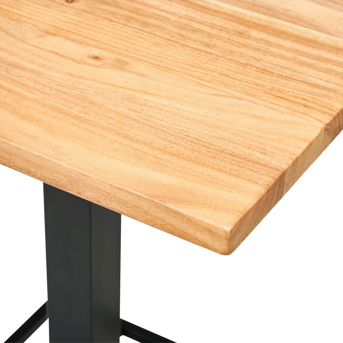 BARTISCH in Holz, Metall   - Schwarz/Akaziefarben, MODERN, Holz/Metall (80/105/80cm) - MID.YOU