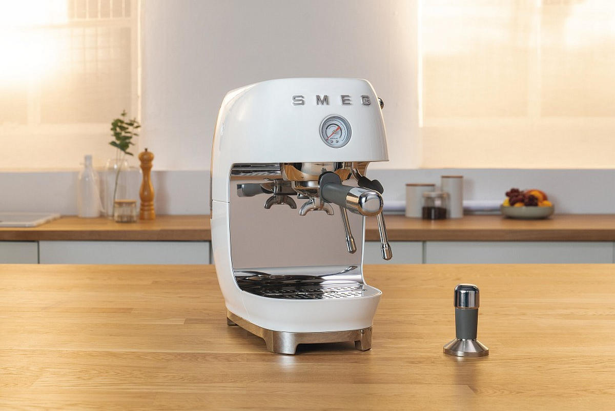 ESPRESSOMASCHINE 50´s Style  - Weiß, Basics, Kunststoff/Metall - SMEG