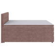 BOXSPRINGBETT 120/200 cm  in Hellrot  - Hellrot/Schwarz, KONVENTIONELL, Kunststoff/Textil (120/200cm) - Carryhome