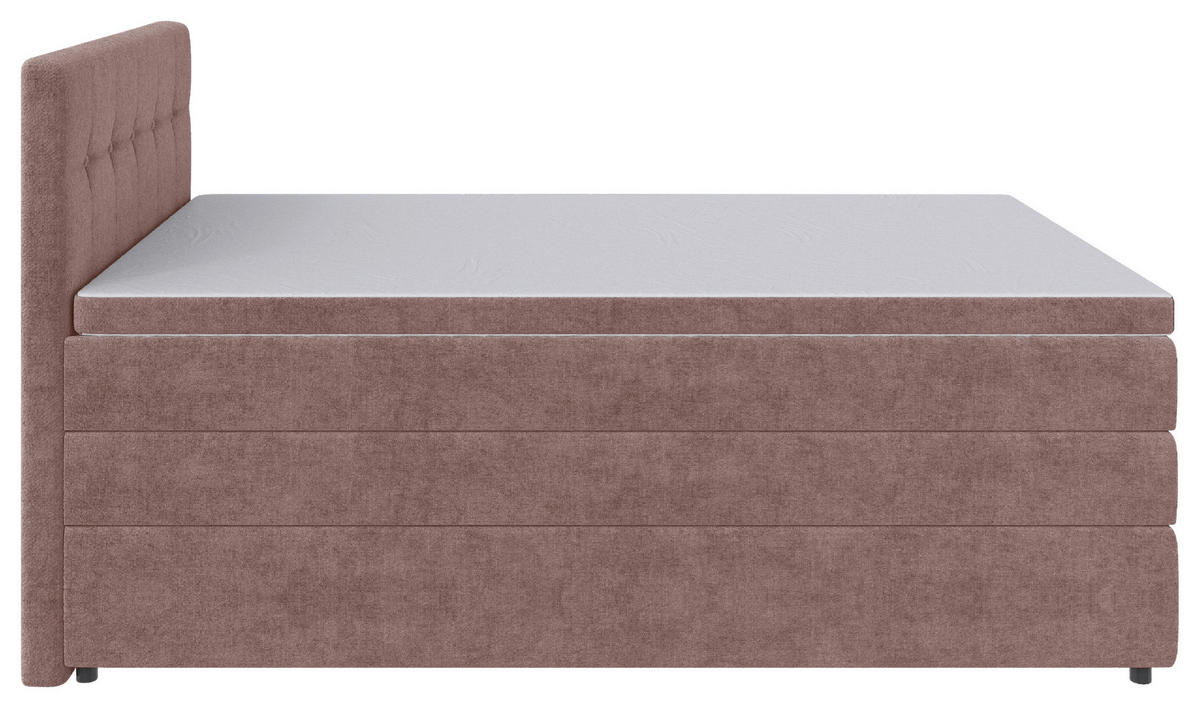BOXSPRINGBETT 120/200 cm  in Hellrot  - Hellrot/Schwarz, Konventionell, Kunststoff/Textil (120/200cm) - Carryhome