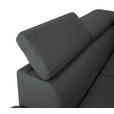 ECKSOFA inkl. Funktionen Grau Webstoff  - Silberfarben/Grau, Design, Textil/Metall (226/257cm) - Xora