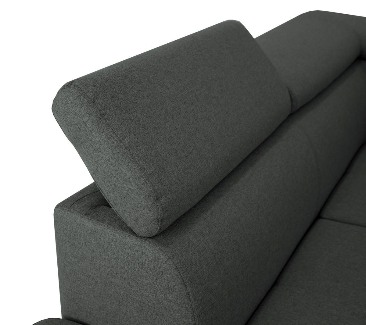 ECKSOFA in Webstoff Grau  - Silberfarben/Grau, Design, Textil/Metall (226/257cm) - Xora