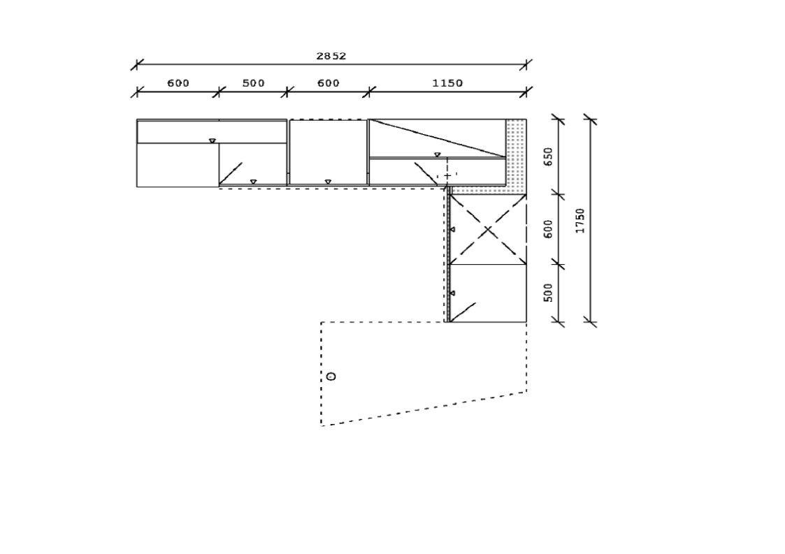 Thumbnail - Venda Eckküche VE 120, Magnolie, Eiche dunkel, Metall, 2 Schubladen, L-Form, 285.2x175 cm, Made in Germany, seitenverkeh...