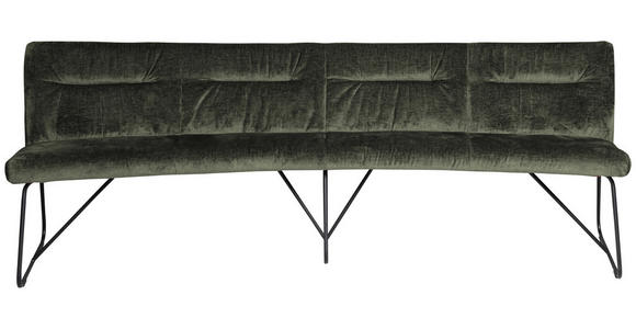 SITZBANK 221/86/64 cm Flachgewebe Dunkelgrün Metall  - Dunkelgrün/Anthrazit, Design, Textil/Metall (221/86/64cm) - Valnatura