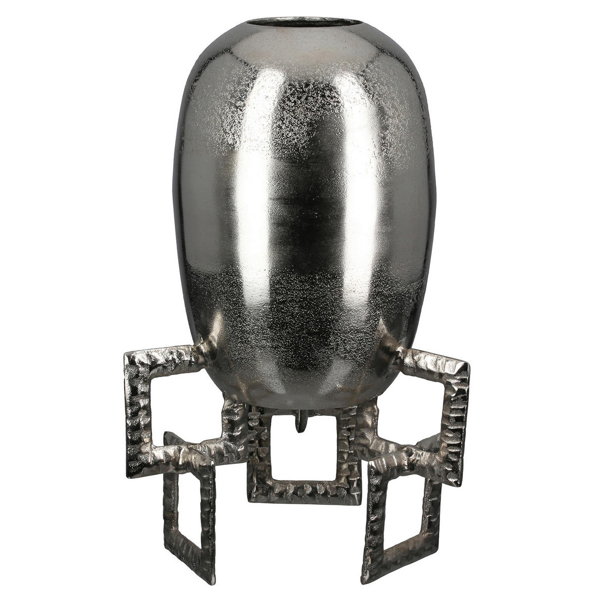 DEKOVASE  - Silberfarben, Basics, Metall (25/40/25cm)
